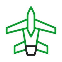 Fighter jet airplane icon. Concept of military, air force, and defense. vector