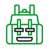 Backpack icon. Concept of travel, hiking, and adventure. vector