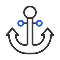 Anchor icon. Concept of stability, security, and maritime. vector