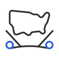 United States map icon. Concept of location, travel, and geography. vector