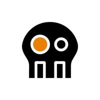 Stylized skull icon. Concept of danger, death, and warning. vector