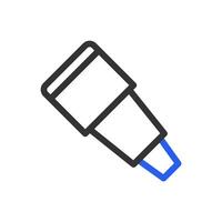 Highlighter pen icon. Concept of highlighting, marking, and emphasizing. vector