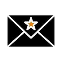 Envelope icon with star. Concept of favorite, important, or special message. vector