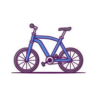 Bicycle Cartoon Illustration - Isolated on a White Background. vector