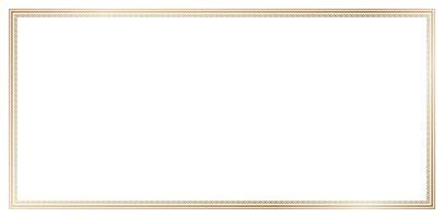 rectangle golden frame line swirl isolated white background for deco art simple line corner, Empty page decoration, picture frame, invitations and greeting cards templates, decorative frames, heading vector