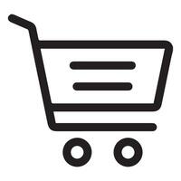 Shopping cart icon Ecommerce website interface UI UX icon design vector