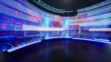 News background, News studio background world map with anchor table video
