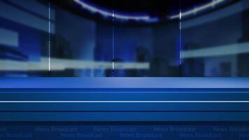 News background, News studio background world map with anchor table video