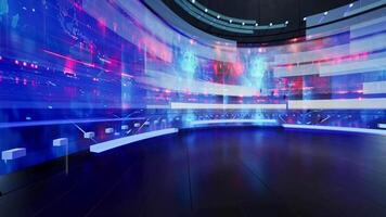 News background, News studio background world map with anchor table video