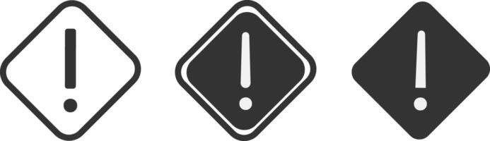Exclamation mark icon illustration, Warning Hazard Sign on Transparent Background vector