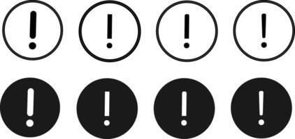 Caution alarm set, danger sign collection, attention icon, yellow, red and black fatal error message element vector