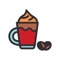 Dalgona Coffee Drink Icon vector