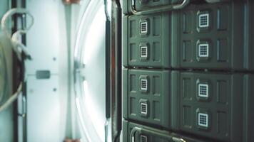 Exploring the intricate interior of a space station module in low Earth orbit video