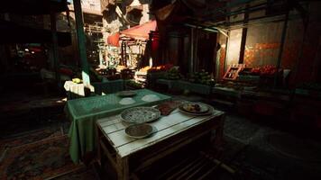 Table Set With Two Plates of Food video
