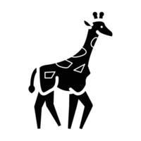 Giraffe Side View Icon vector