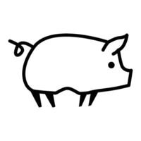 Pig Side View Icon vector