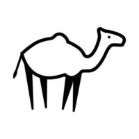 Camel Side View Icon vector