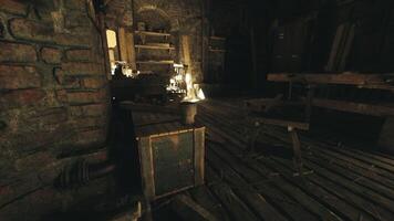 Shadows and Light in an Abandoned Workshop Full of Rustic Charm video