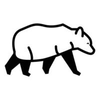 Bear Side View Icon vector