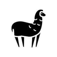 Llama Side View Icon vector