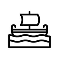 Ancient Egyptian Boat Icon vector