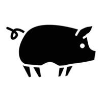 Pig Side View Icon vector