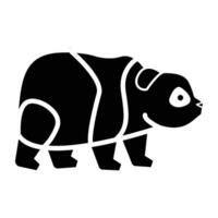 Panda Side View Icon vector
