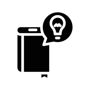 Book Idea Icon - solid vector