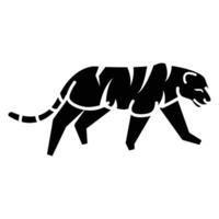 Tiger Side View Icon vector