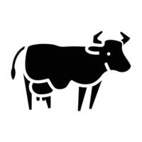 Cow Side View Icon vector