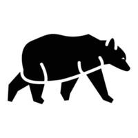 Bear Side View Icon vector