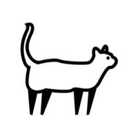 Cat Side View Icon vector