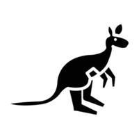 Kangaroo Side View Icon vector