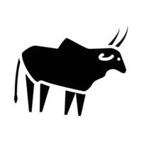 Bull Side View Icon vector
