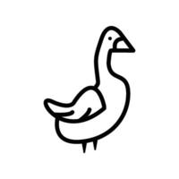Duck Side View Icon vector