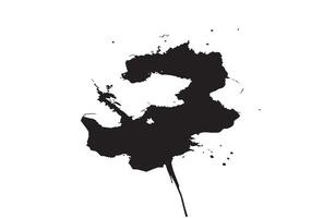 Black ink splat on white background vector