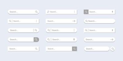 Search bar design. User Interface Template. Set of search bar ui template vector