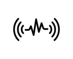 Sound wave icon. Sound wavy music equalizer lines surface icon. Audio and sound wave icon. vector