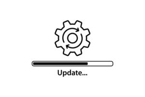Loading process. Update system icon. System update icon. App progress update icon concept. vector