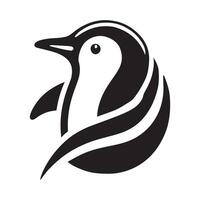 black icon for penguin vector