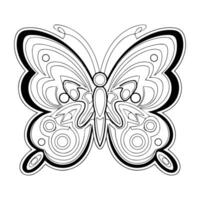 lovely butterfliy for your coloring book vector