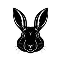 Rabbit head silhouette Design vector