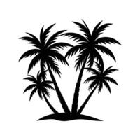 Palm Trees Silhouette Illustration vector