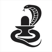 Maha Shivratri Illustration of Shiv Ling Statue Featuring Hindu God Shiva in Shaivism Art Style vector