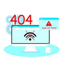 How to fix 404 error on your website vector