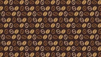 coffee bean pattern background design template vector