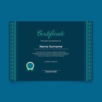 Certificate Template Design with Geometric Ornament on The Side vector