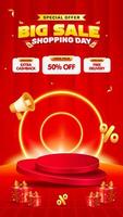 Big sale promotion event vertical banner vector