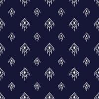 Geometric Ethnic pattern,a blue and white pattern with a star on it vector