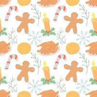 Seamless christmas pattern. New year background vector